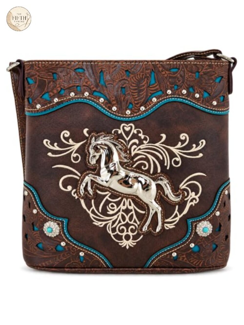 Embroidered Horse Crossbody Purse Cowgirl Shoulder Handbag Western